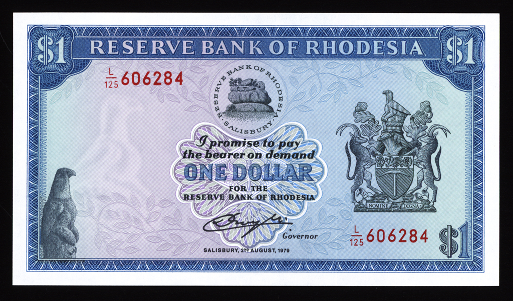 Rhodesia 1 Dollar 1979 P38 Uncirculated