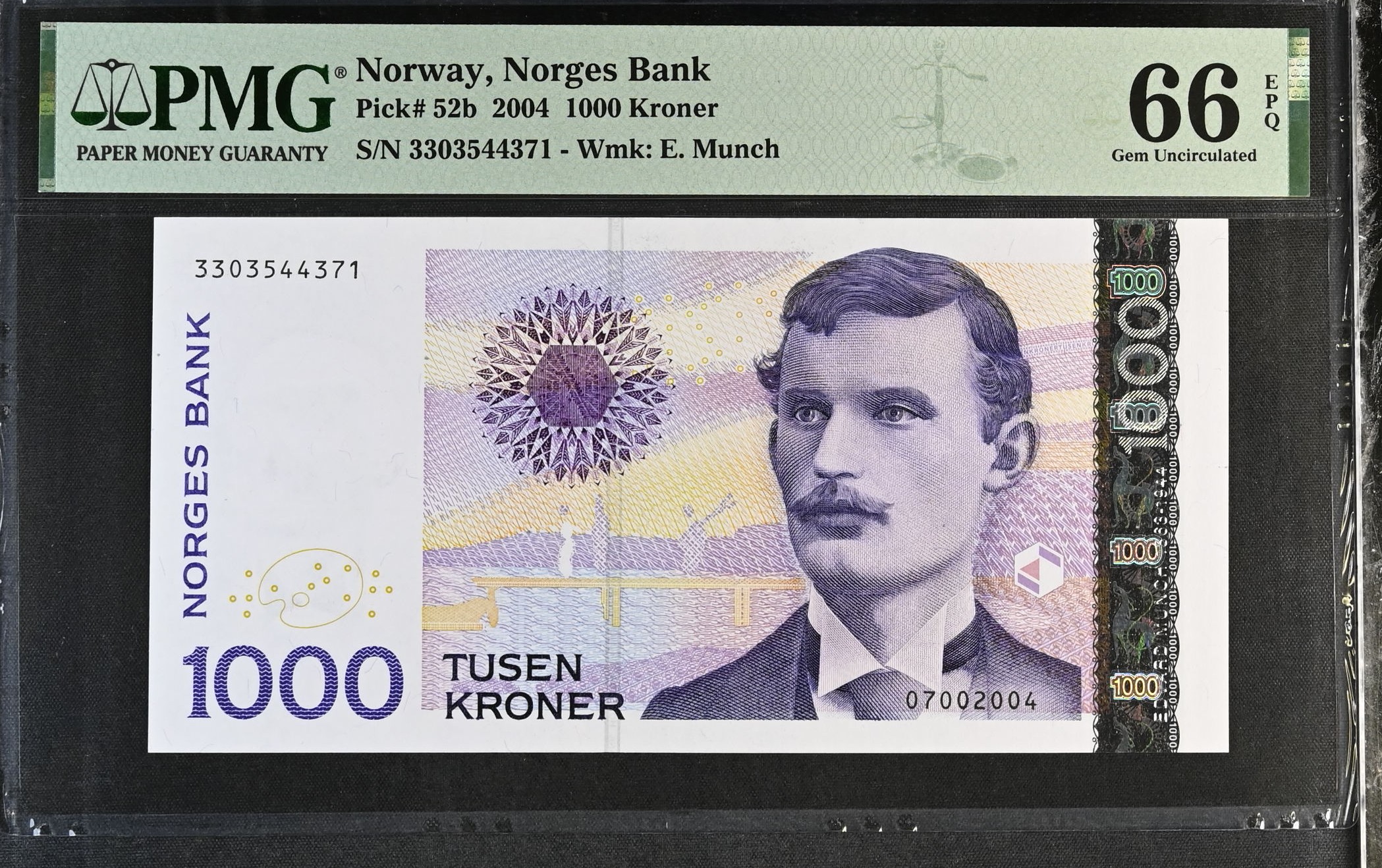 Norway 1000 Kroner 2004 P52b PMG Gem Uncirculated 66 EPQ